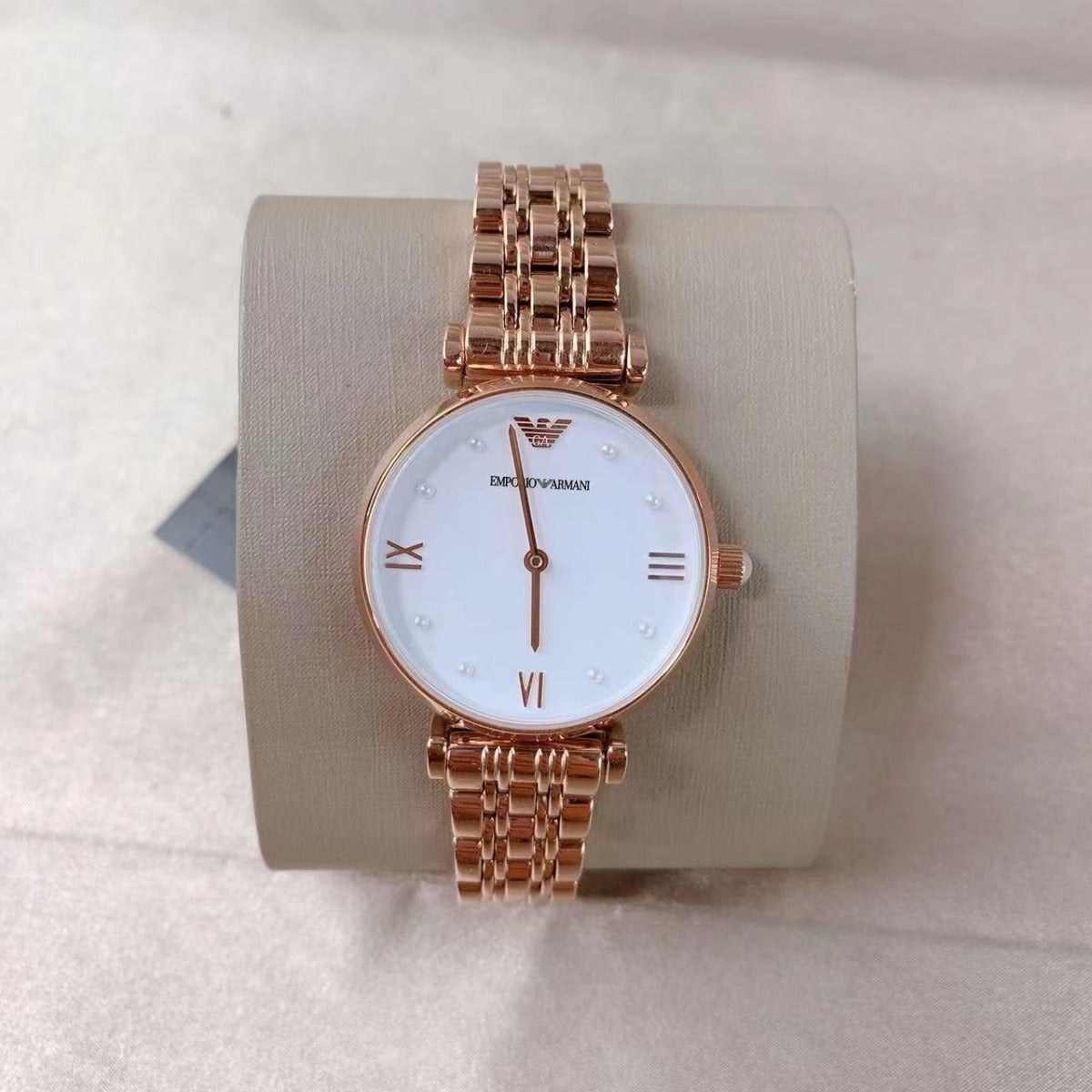 EMPORIO ARMANI AR11267 Gianni T-Bar Quartz White Dial Ladies Watch EMPORIO ARMANI AR11267 Gianni T-Bar Quartz White Dial Ladies Watch